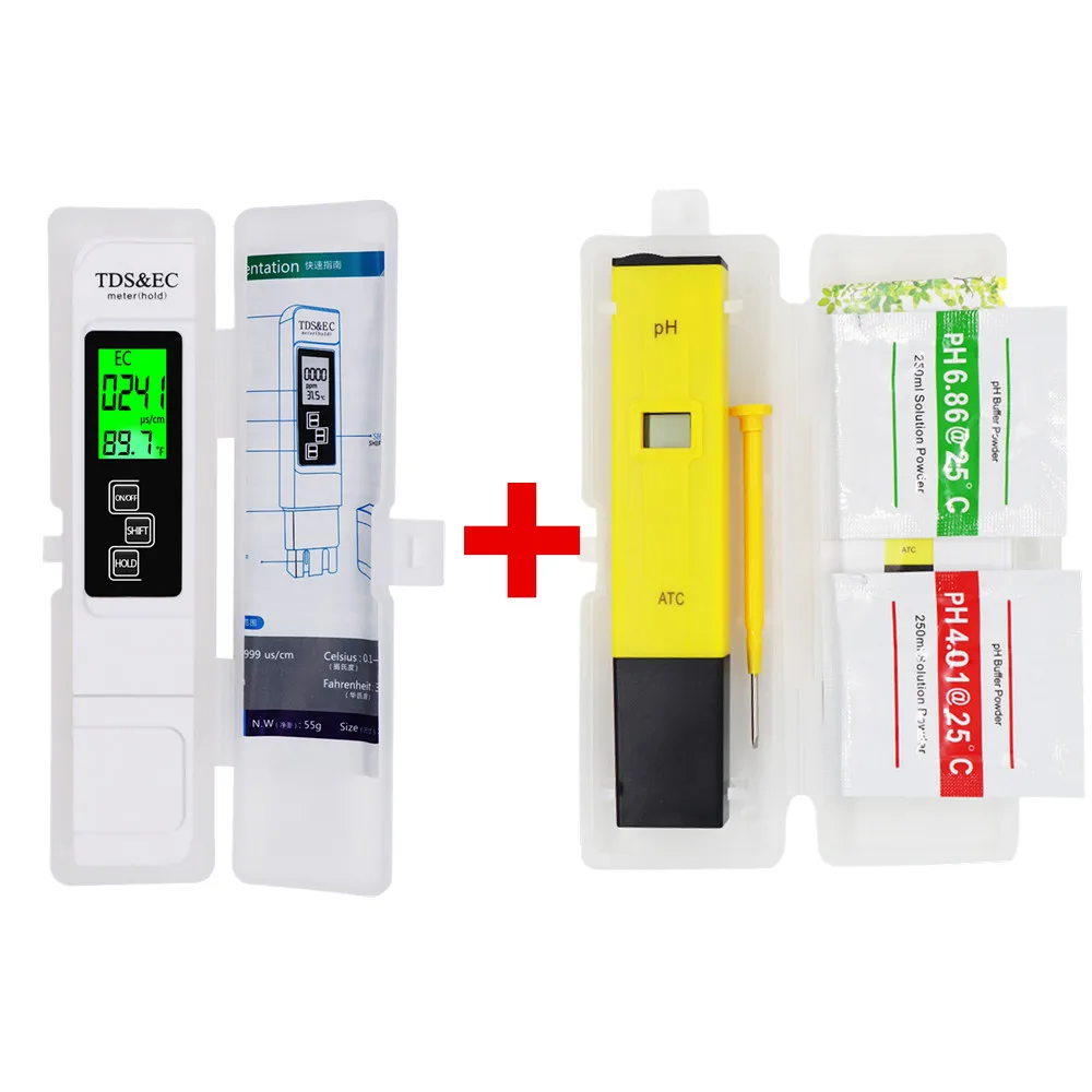 Planted Aquarium Test Kit - 디지털 PH/TDS/EC 미터 테스터 온도계 펜
