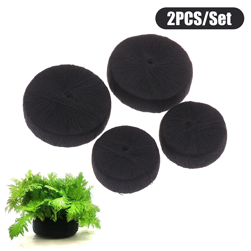 Aquarium Planted Tank Substrate - 【F】2개입, 검은색 수족관 뿌리 매트, 수생