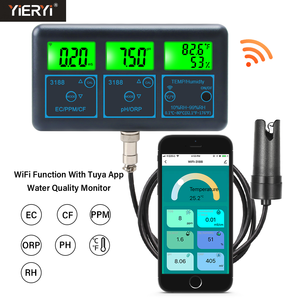 Planted Aquarium Test Kit - WiFi PH 측정기 온도 TDS(ppm) EC