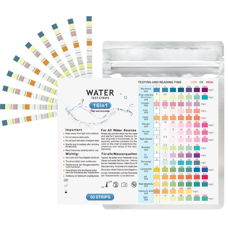 Planted Aquarium Test Kit - 수족관 테스트 스트립 담수 pH 수질