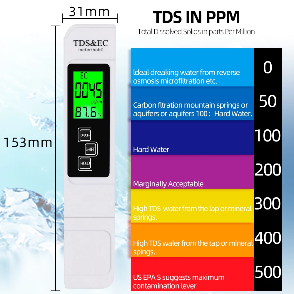 디지털 PH/TDS/EC 미터 테스터 온도계 펜 수질  - Planted Aquarium Test Kit 리뷰 및 가격