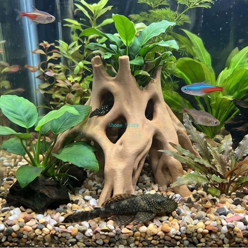 자연 뿌리 동굴 물고기 은신처 유목 나무 수족관 물고기 - Planted Aquarium With Driftwood 리뷰 및 가격