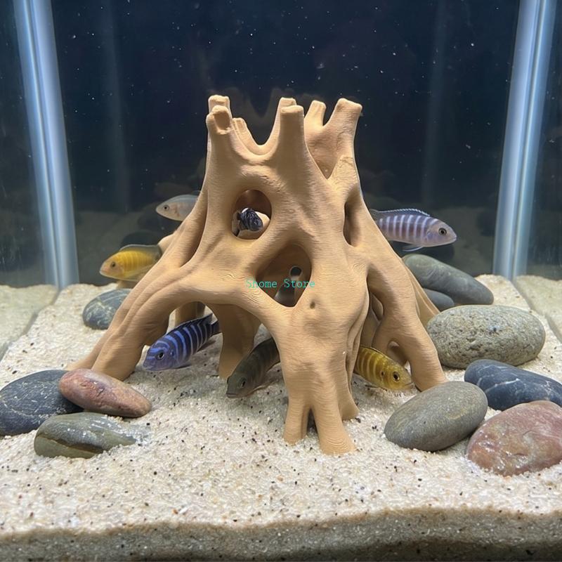 자연 뿌리 동굴 물고기 은신처 유목 나무 수족관 물고기 - Planted Aquarium With Driftwood 리뷰 및 가격