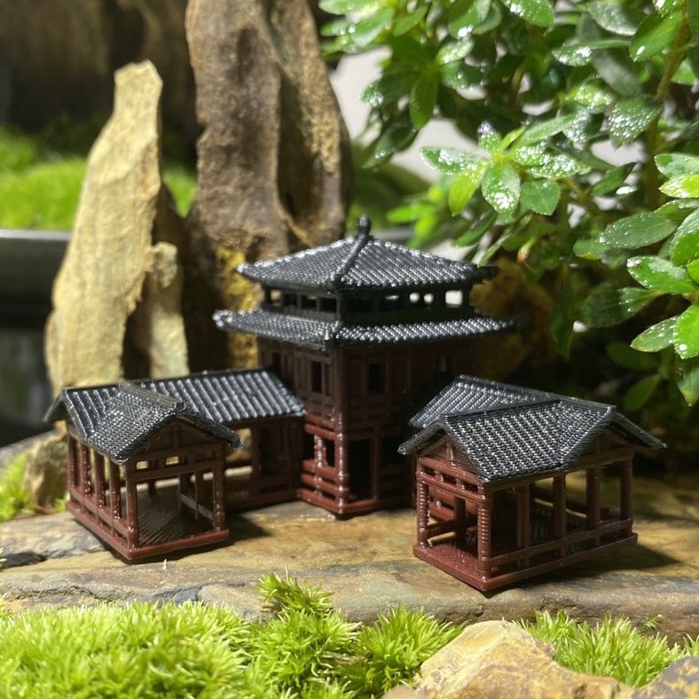 플라스틱 중국 스타일 고대 건축 모델 수족관 마이크로  - Aquarium Plant Ornament 리뷰 및 가격