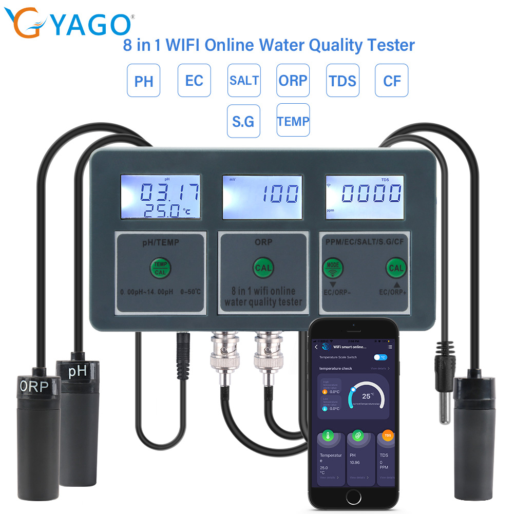 YAGO 8 in 1 WiFi 수족관 수질 테스터 식수 - Planted Aquarium Test Kit 리뷰 및 가격