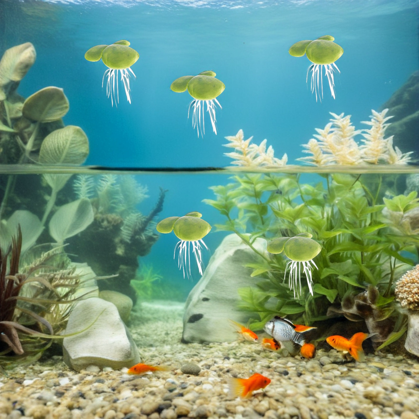 인공 오리풀 식물, 실제와 흡사한 모습으로 수족관에 떠 - Planted Aquarium For Beginners 리뷰 및 가격