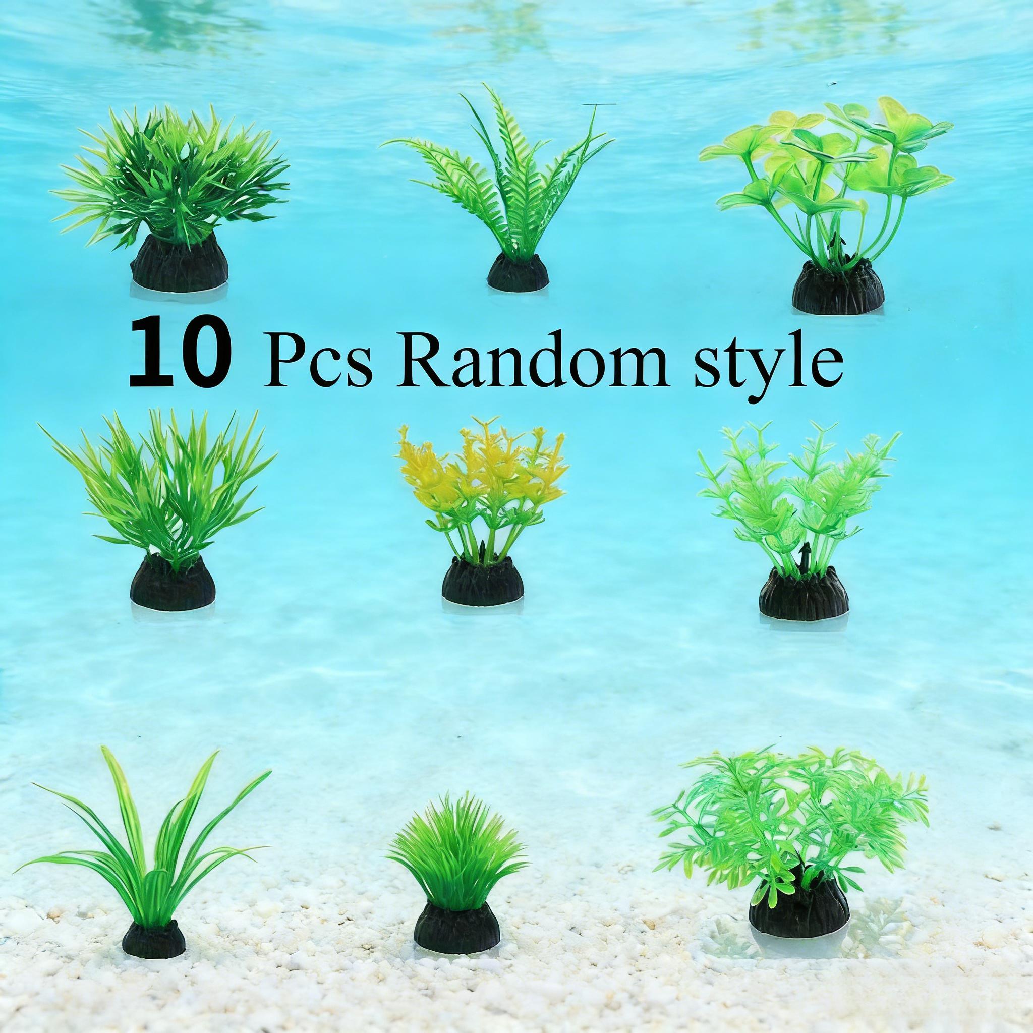 10개 녹색 인공 수족관 식물 플라스틱 어항 잔디 장식 - Aquarium Plant Ornament 리뷰 및 가격