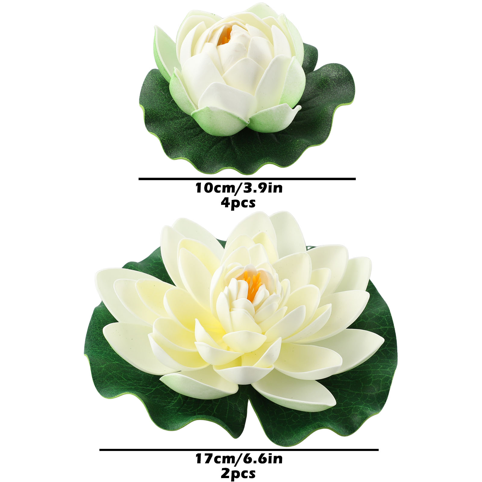 6pcs 흰색 인공 연꽃 시뮬레이션 플라스틱 부동 식물 - Planted Aquarium Kit 리뷰 및 가격